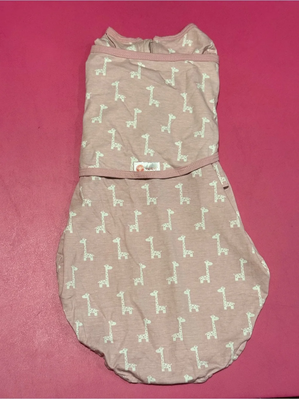 Embé Swaddle 2-Way Starter Baby Swaddle 6-14 lbs 0-3 Months Pink Giraffe Infant